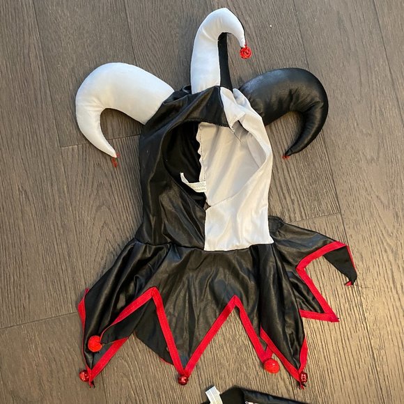 Jester Halloween Costume Child Size  Medium-Large *issues* - Picture 5 of 7